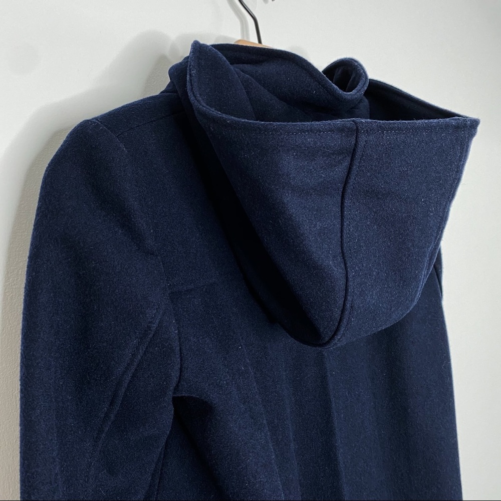 SOLD - MOMO MATERNITY Coat Small Wool Blend Navy Blue - Picture 12 of 16